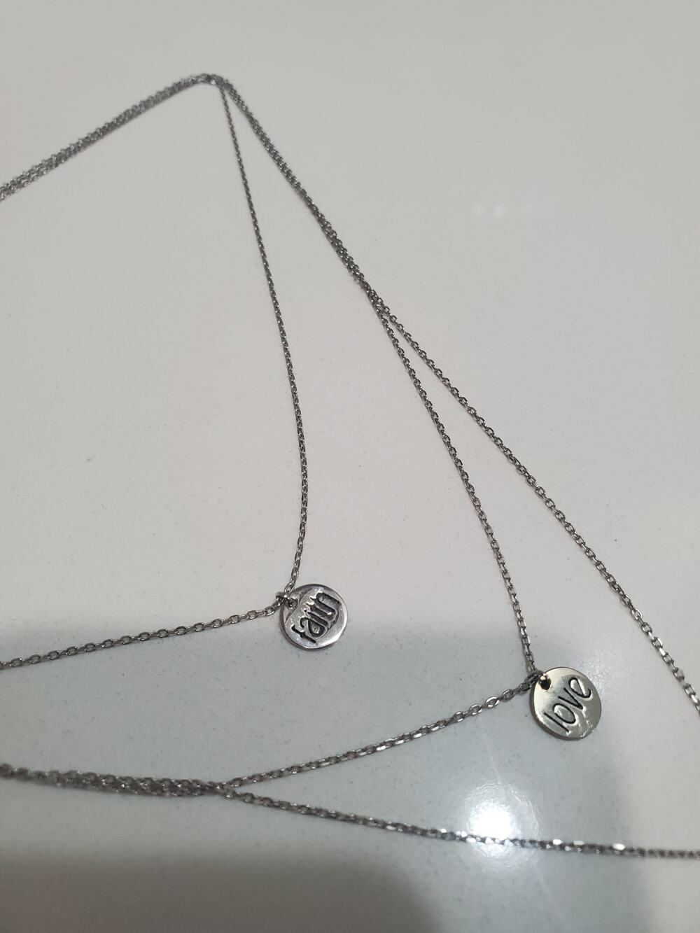 Multi Layer Necklace Faith, Love, Hope